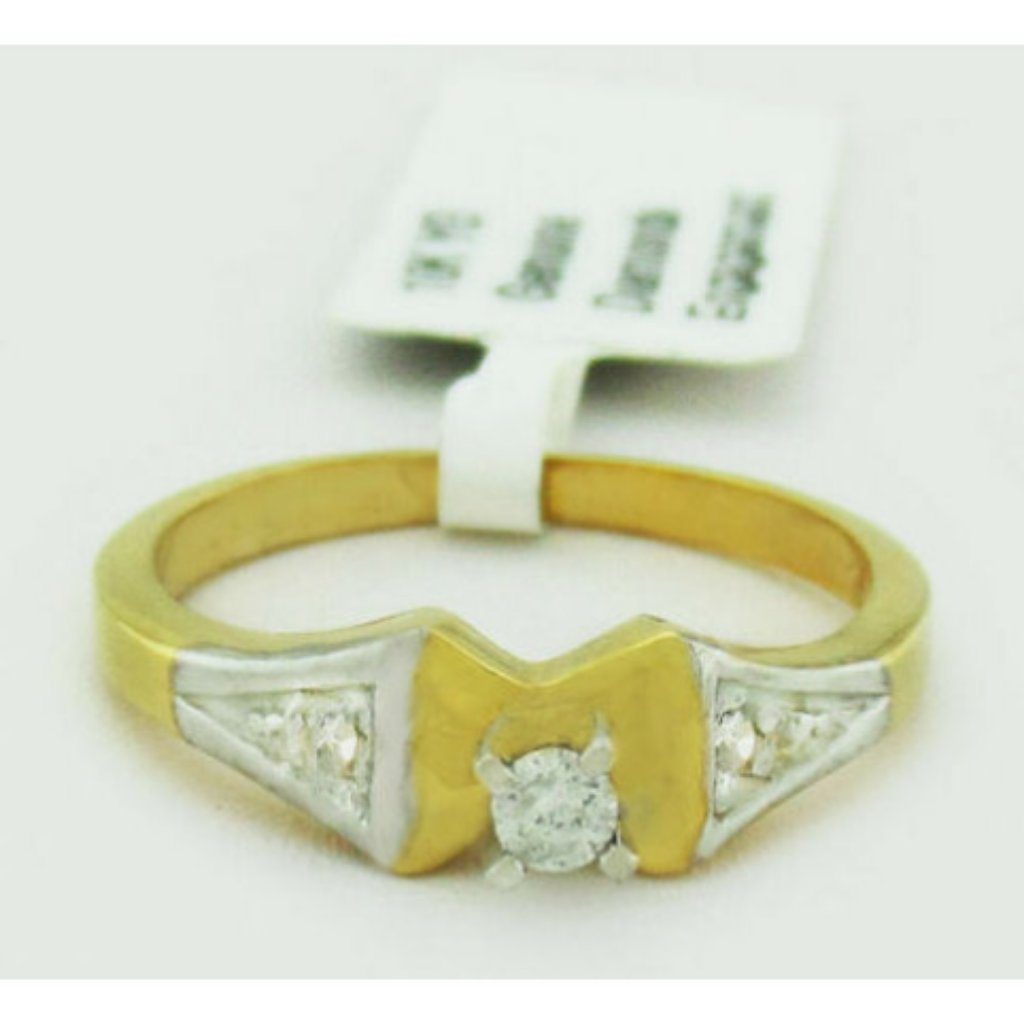 Genuine Diamond Engagement Ring 10k Yellow Gold